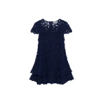 SIMKHAI Lina Lace Mini Dress in Midnight