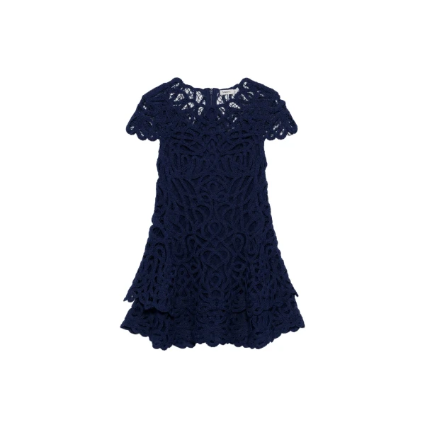 Lina Lace Mini Dress in Midnight