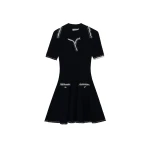 SIMKHAI Linnea Compact Knit Mini Dress in Black