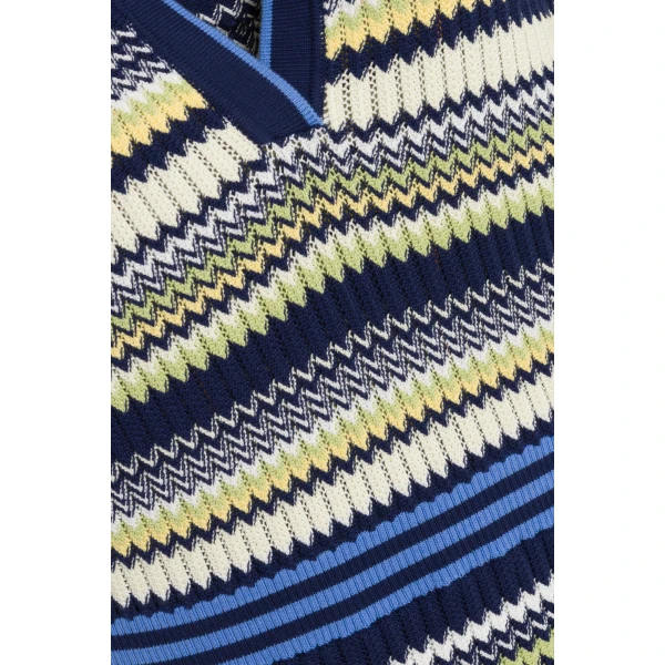 Lira Knit Polo Mini Dress in Midnight Multi - Image 5