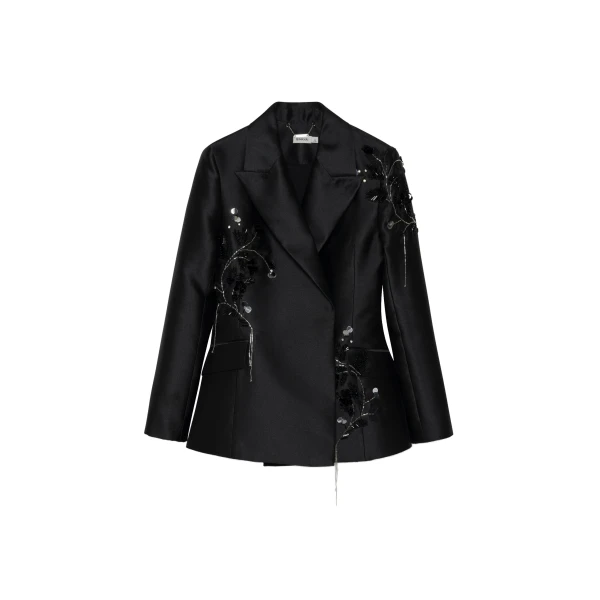 Liri Embellished Blazer in Black