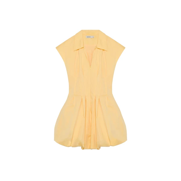 Lirinne Cotton Bubble Mini Dress in Golden Haze
