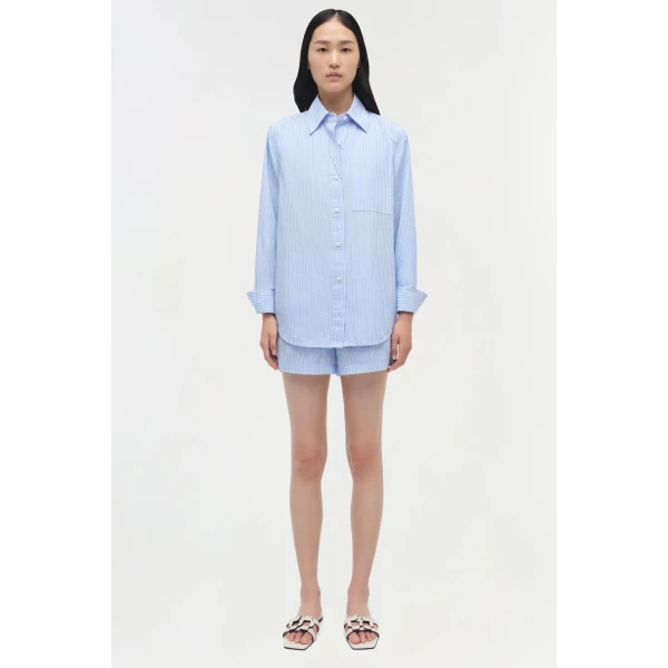 Loen Shirt in Periwinkle Stripe - Image 6