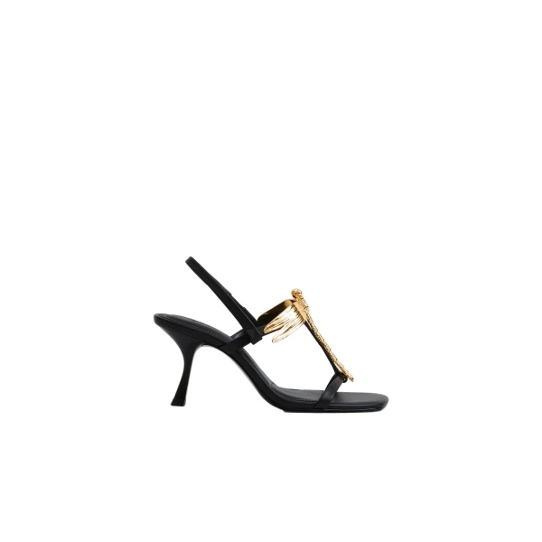 SIMKHAI Lula Dragonfly Heel in Black Gold