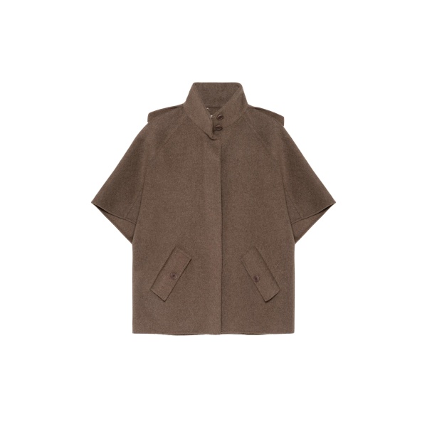 SIMKHAI Luly Wool Poncho in Birch