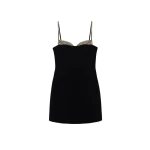 SIMKHAI Maeva Embellished Bustier Mini Dress in Black