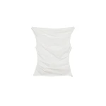SIMKHAI Maisel Draped Cotton Top in White