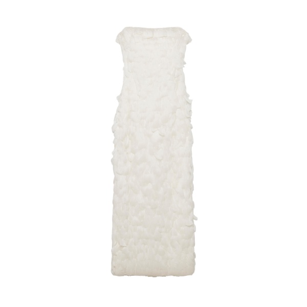SIMKHAI Malvina Feather Gown in Ivory