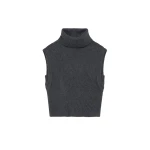 SIMKHAI Maple Knit Top in Charcoal Melange