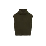 SIMKHAI Maple Knit Top in Dark Olive