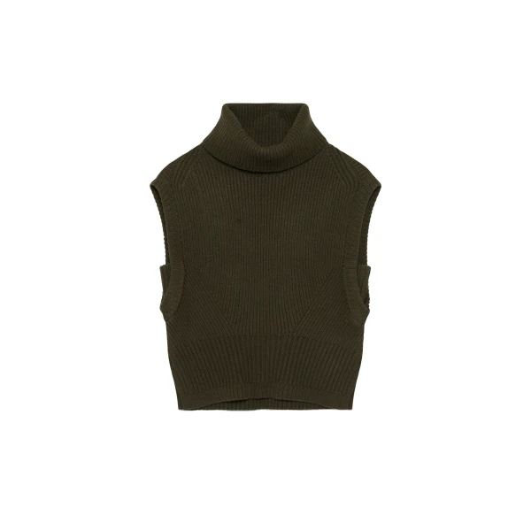 Maple Knit Top in Dark Olive