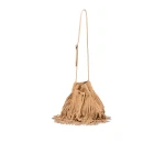 SIMKHAI Marena Suede Fringe Crossbody in Light Camel