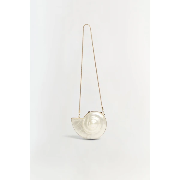 Marion Shell Clutch in Pearl - Image 5