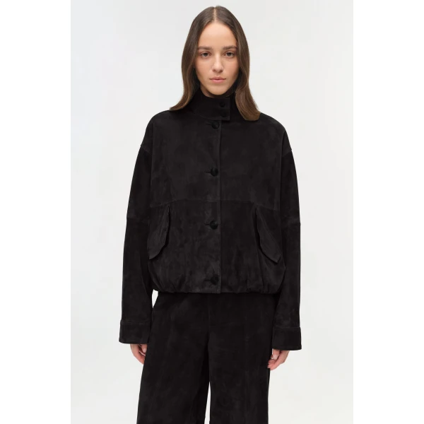 Marley Suede Jacket in Black - Image 5