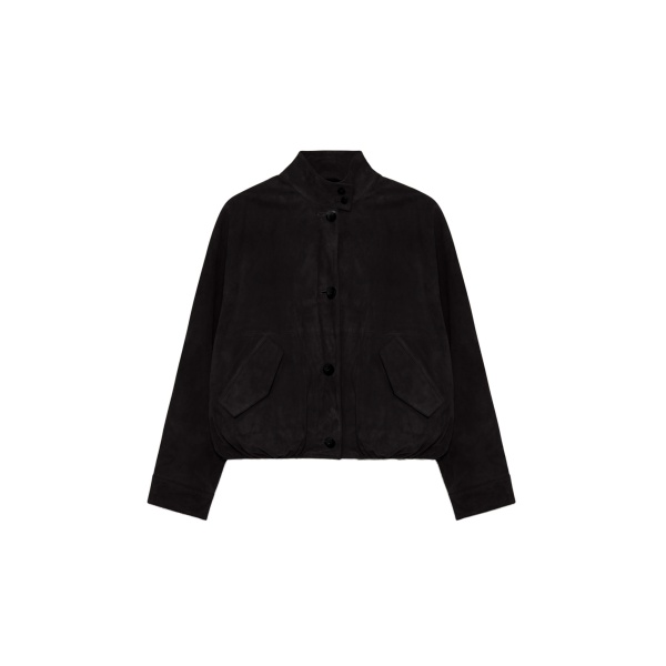 SIMKHAI Marley Suede Jacket in Black