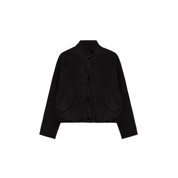 SIMKHAI Marley Suede Jacket in Black