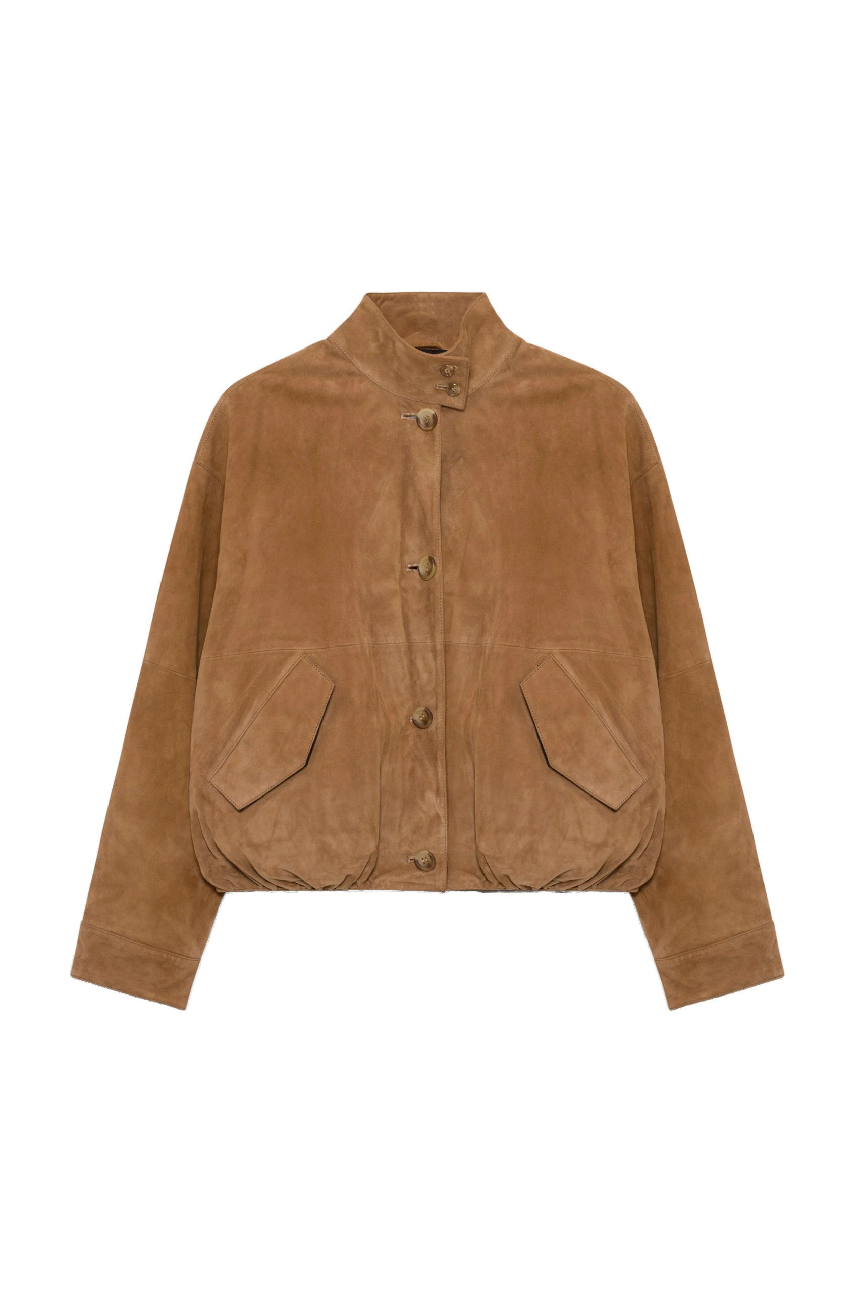SIMKHAI Marley Suede Jacket in Camel SIMKHAI Marley Suede Jacket in Camel