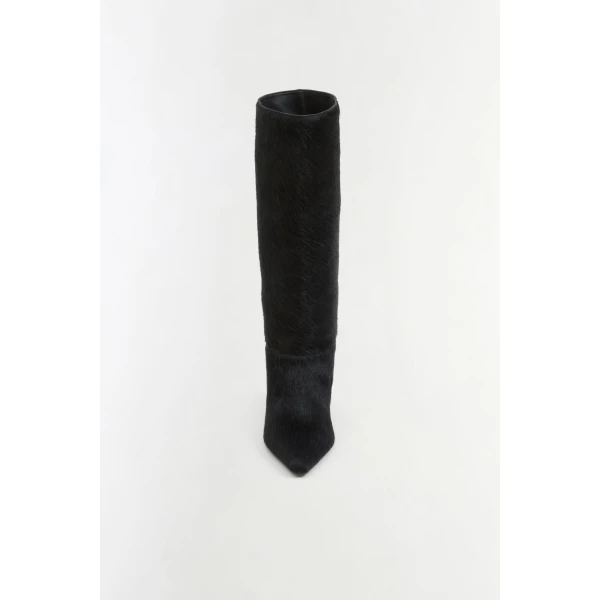 Mel Calf Hair Knee High Boot in Black - Image 5