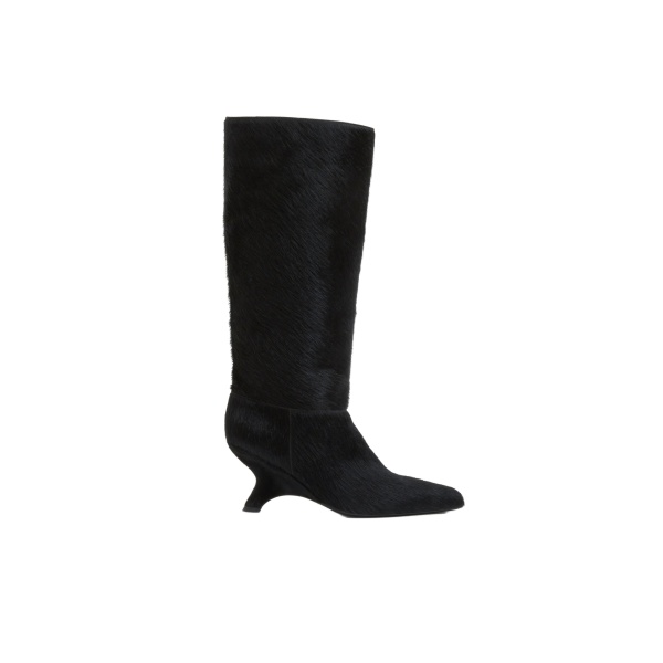 SIMKHAI Mel Calf Hair Knee High Boot in Black