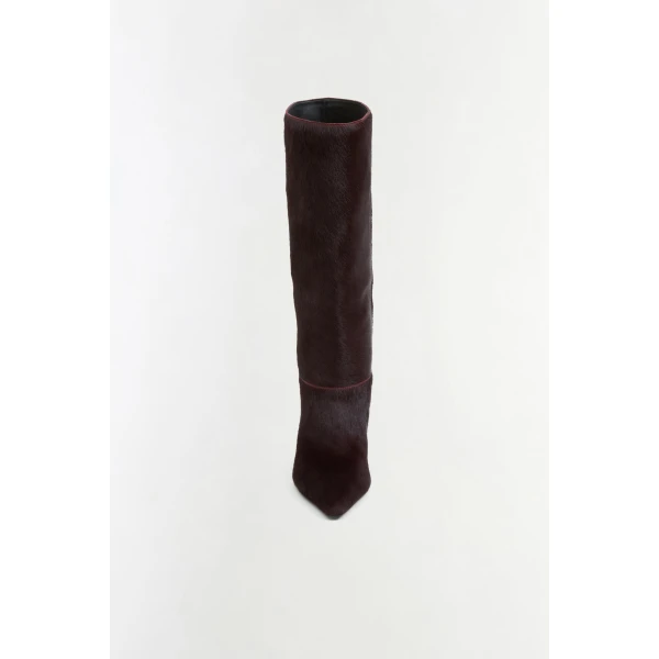 Mel Calf Hair Knee High Boot in Fig - Image 5