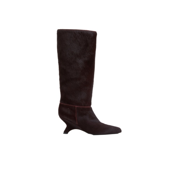 SIMKHAI Mel Calf Hair Knee High Boot in Fig