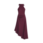 SIMKHAI Monica Satin Dress in Fig