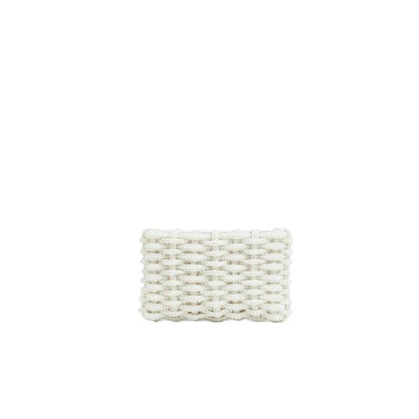 SIMKHAI Morgan Woven Pearl Clutch in Pearl