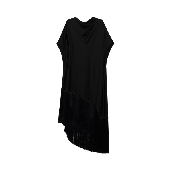 SIMKHAI Nadine Satin Midi Dress in Black