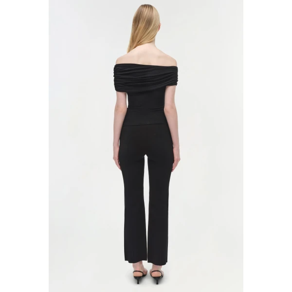 Natassa Jersey Top in Black - Image 5