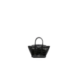 SIMKHAI Nicola Croc-Embossed Leather Mini Tote in Black