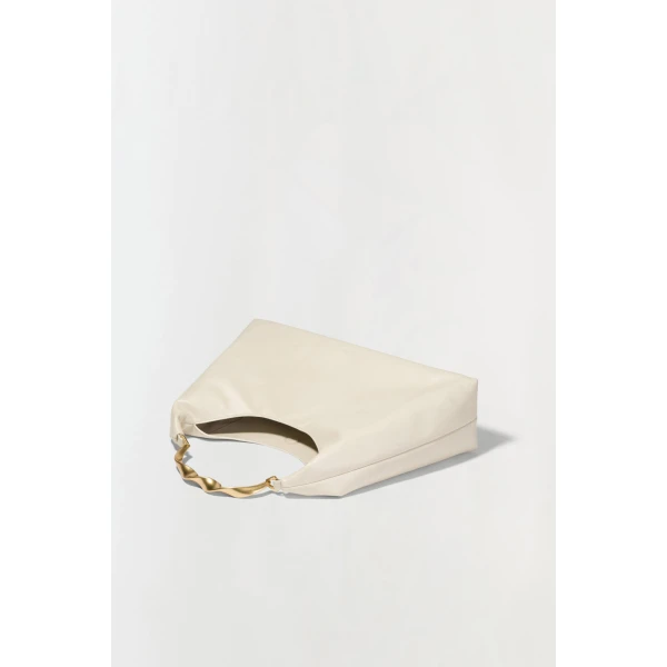 Nixi Leather Hobo Bag in Sand - Image 5