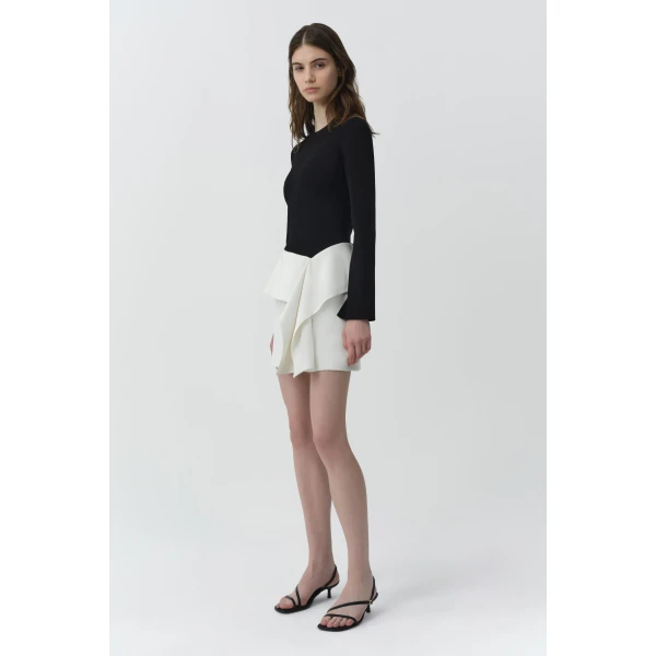 Noel Mini Dress in Black Multi - Image 5