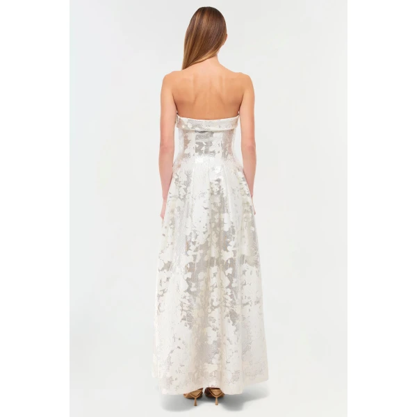 Octavia Gown in Silver - Image 5