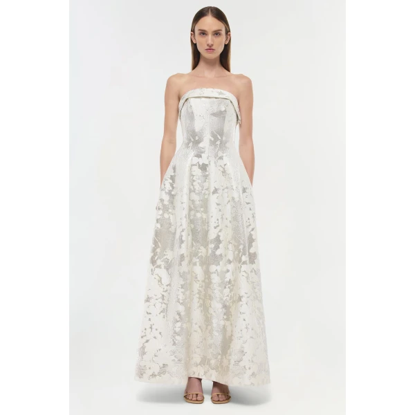 Octavia Gown in Silver - Image 6