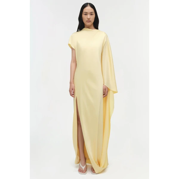 Ora Satin Gown in Buttercream - Image 6