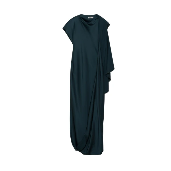 SIMKHAI Ora Satin Gown in Dark Spruce