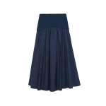SIMKHAI Ovie Cotton Skirt in Midnight