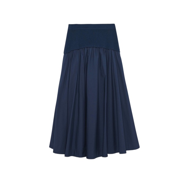 SIMKHAI Ovie Cotton Skirt in Midnight