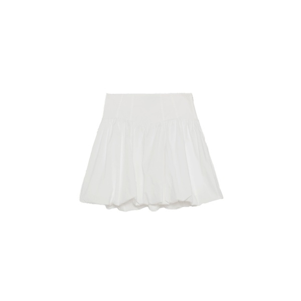 SIMKHAI Pippa Bubble Mini Skirt in White