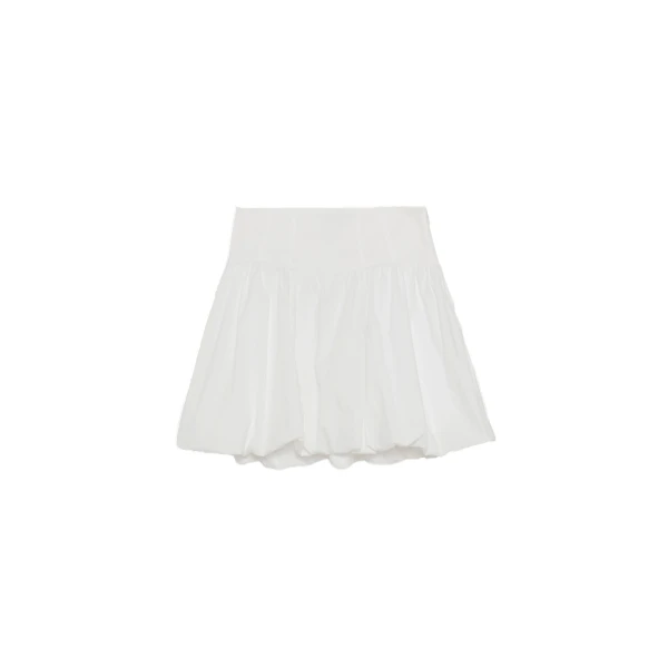 SIMKHAI Pippa Bubble Mini Skirt in White