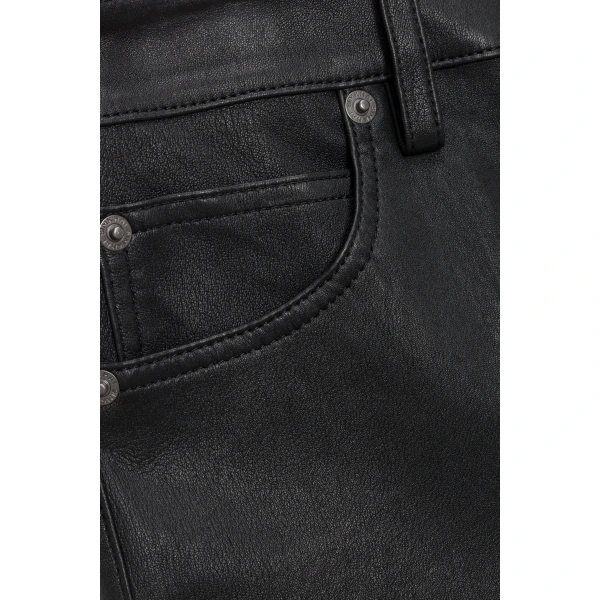 Rae Leather High Rise Skinny Pant in Black - Image 6