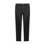 SIMKHAI Rae Leather High Rise Skinny Pant in Black