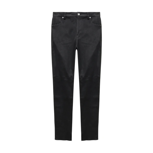 Rae Leather High Rise Skinny Pant in Black