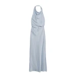 SIMKHAI Reannon Draped Satin Gown in Blue Haze