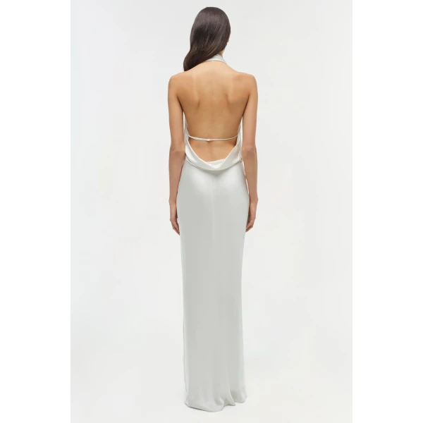 Reannon Satin Gown in Ivory - Image 5