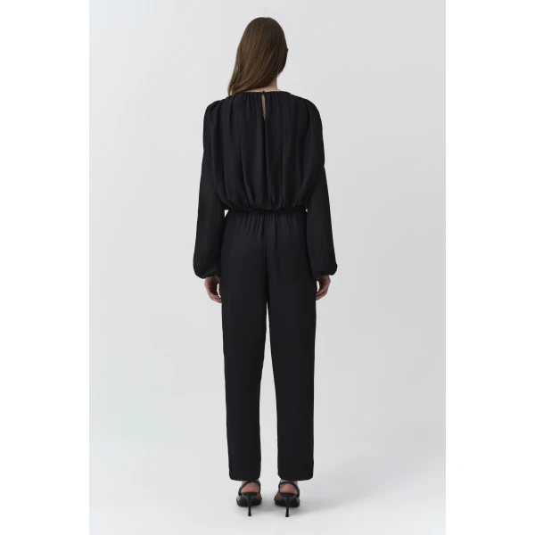 Reid Silk Georgette Pant in Black - Image 5
