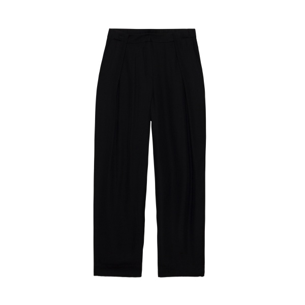 SIMKHAI Reid Silk Georgette Pant in Black