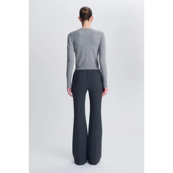 Remi Cashmere Cardigan in Grey Melange - Image 5