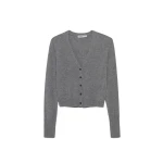 SIMKHAI Remi Cashmere Cardigan in Grey Melange