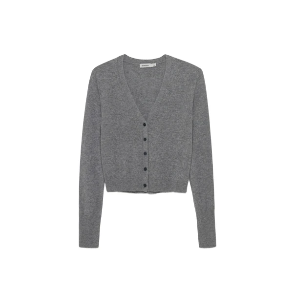 Remi Cashmere Cardigan in Grey Melange
